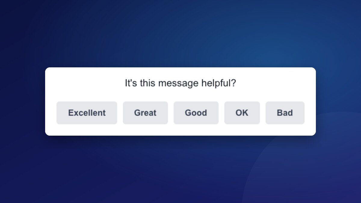 User Feedback example
