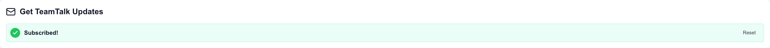 Email subscription default style